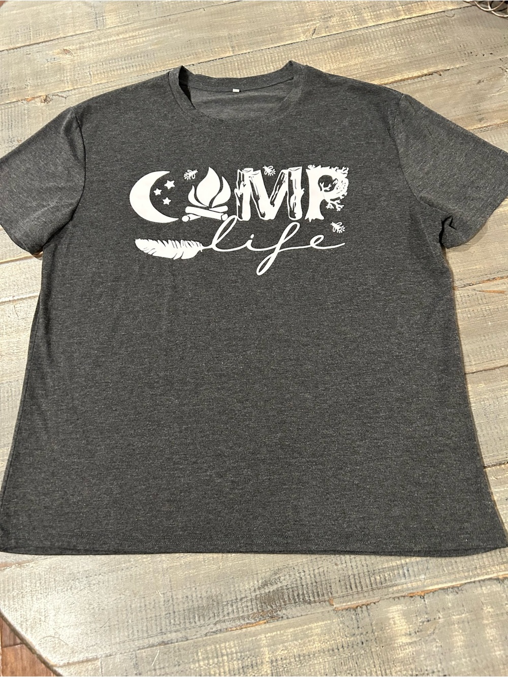 Camp Life Graphic Tee - Charcoal